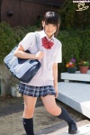blouse bookbag izumi_hiyori kneesocks pleated_skirt school_uniform shoes skirt sweater_vest rating:Safe score:0 user:zopo