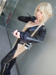 aya_(ii) blonde_hair cleavage cosplay kasuga knives kunoichi sengoku_basara skin_tight rating:Safe score:0 user:nil!