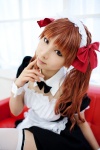 apron cosplay hairband kanda_midori maid maid_uniform red_hair shirai_kuroko to_aru_kagaku_no_railgun twintails rating:Safe score:2 user:xkaras