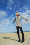 beach boots dress knit_hat nao ocean pantyhose sweater_dress rating:Safe score:1 user:nil!