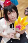 blouse cosplay fan flower kouji_en miniskirt shameimaru_aya skirt touhou wings rating:Safe score:0 user:nil!