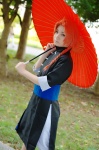 ahoge braid cosplay crossplay gintama kamui momoneko_haru orange_hair qipao trousers umbrella rating:Safe score:0 user:nil!