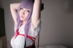 atsuki bed blouse bound cosplay dagashi_biyori dagashi_kashi hairband purple_hair shibari shidare_hotaru skirt suspenders rating:Safe score:1 user:nil!