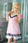 blonde_hair bra chemise cleavage cosplay lingerie original saori twintails rating:Safe score:1 user:nil!