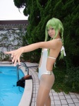 cc code_geass cosplay green_hair kohina pantyhose pool swim_suit twin_braids white_legwear rating:Safe score:1 user:nil!