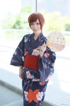 cosplay fan love_live!_school_idol_project nishikino_maki red_hair tamago yukata rating:Safe score:0 user:nil!