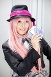 blouse cards chisaka_taki cosplay hat megurine_luka pink_hair suit vest vocaloid rating:Safe score:0 user:pixymisa