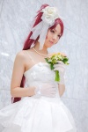cosplay dress flowers gloves headdress necklace petticoat puella_magi_madoka_magica red_hair renge sakura_kyouko tiered_skirt rating:Safe score:1 user:pixymisa