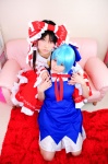 blouse blue_hair cirno cosplay hairbow hakurei_reimu hanausagi_manyu jumper meiji_kokoa miko touhou rating:Safe score:0 user:LittleSweetLoli