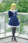 blonde_hair cosplay dress gumi pantyhose rinami sailor_uniform school_uniform vocaloid rating:Safe score:7 user:nil!