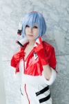 aoi_erito ayanami_rei blue_hair cosplay dress gloves headset jacket neon_genesis_evangelion red_eyes santa_costume rating:Safe score:0 user:pixymisa