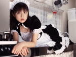 apron costume hairband maid maid_uniform ogura_yuuko thighhighs rating:Safe score:1 user:nil!