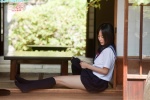 hamada_yuri kneesocks pleated_skirt sailor_uniform school_uniform skirt skirt_lift rating:Safe score:2 user:nil!
