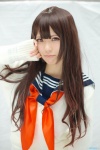 blouse cardigan cosplay harumiya_yun original sailor_uniform scarf school_uniform rating:Safe score:0 user:pixymisa