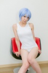 ayanami_rei blue_hair cosplay koyomi neon_genesis_evangelion pink_eyes swimsuit rating:Safe score:1 user:pixymisa