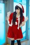 cosplay dress gloves harumiya_yun original santa_costume shawl stocking_cap thighhighs zettai_ryouiki rating:Safe score:0 user:nil!