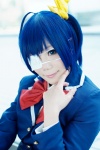 blazer blouse blue_eyes blue_hair bowtie chuunibyou_demo_koi_ga_shitai! cosplay eyepatch hairbow kaname_ayano takanashi_rikka rating:Safe score:0 user:pixymisa