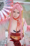 braid cosplay fan garter_straps keito kimono obi original pink_eyes pink_hair twintails rating:Safe score:1 user:pixymisa