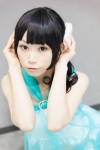 akb48 cosplay halter_top headdress matsui_rena_(cosplay) miniskirt shizuki_minato side_ponytail skirt tiered_skirt rating:Safe score:0 user:pixymisa