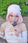 bandages cleavage cosplay mamitan momo_velia_deviluke pink_hair to_love-ru_darkness rating:Safe score:3 user:nil!