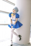 apron ayanami_rei blue_hair cosplay dress hairband hisame_chirumi maid maid_uniform neon_genesis_evangelion thighhighs rating:Safe score:3 user:nil!