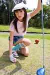gloves golf_cap golf_club kneesocks komatsu_ayaka miniskirt polo skirt wanibooks_64 rating:Safe score:0 user:nil!