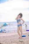 beach bikini cleavage ocean side-tie_bikini striped suu swimsuit rating:Safe score:0 user:nil!