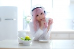 blouse cosplay headphones nitro_super_sonic pink_hair rinrinko super_soniko rating:Safe score:0 user:nil!