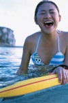 beach bikini_top bodyboard cleavage kamata_natsumi ocean ponytail striped swimsuit wet ys_web_227 rating:Safe score:0 user:nil!