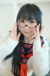 cardigan cosplay glasses matsuri original ponytail sailor_uniform school_uniform rating:Safe score:1 user:nil!