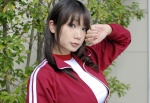 asahina_mikuru chocoball cosplay gym_uniform suzumiya_haruhi_no_yuuutsu track_jacket tshirt rating:Safe score:0 user:nil!