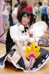 blouse cosplay fan flower kneehighs kouji_en miniskirt shameimaru_aya skirt touhou wings rating:Safe score:0 user:nil!