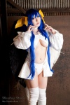 blue_hair boots cleavage cosplay dizzy guilty_gear hairbows hitori_gokko monokini one-piece_swimsuit saku swimsuit tail thighhighs underboob wings rating:Safe score:0 user:nil!