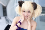 animal_ears blonde_hair cosplay dress himegari_dungeon_meister lily_(character) tachibana_remika twintails wings rating:Safe score:1 user:pixymisa