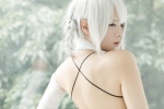 bandages braid chemise cosplay kaine lingerie nier ribbon_(set) usakichi white_hair rating:Safe score:2 user:nil!