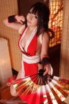 cleavage cosplay fan gauntlets hairbow kimono king_of_fighters kunoichi saku shiranui_mai rating:Safe score:0 user:nil!