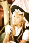 apron blonde_hair blouse braid cosplay hanamura_misaki jumper kirisame_marisa touhou witch_hat rating:Safe score:0 user:nil!