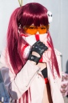 chopsticks cosplay fingerless_gloves gloves itsuki_akira jacket ponytail red_hair scarf sunglasses tengen_toppa_gurren-lagann tubetop yoko_ritona rating:Safe score:0 user:pixymisa