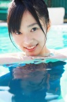 hair_bun one-piece_swimsuit pool sashihara_rino swimsuit wet wpb_122 rating:Safe score:1 user:nil!