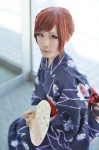 cosplay fan love_live!_school_idol_project nishikino_maki red_hair tamago yukata rating:Safe score:0 user:nil!
