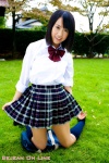 blouse bookbag kneesocks nagase_mami pleated_skirt school_uniform skirt skirt_lift rating:Safe score:0 user:nil!
