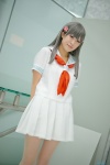 aoba_ichi cosplay idolmaster idolmaster_cinderella_girls kobayakawa_sae pleated_skirt sailor_uniform school_uniform silver_hair skirt rating:Safe score:0 user:nil!