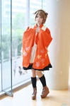 animal_ears apron blonde_hair cosplay kimono kneesocks koizumi_hanayo love_live!_school_idol_project pleated_skirt skirt tsukioka_naoto rating:Safe score:1 user:nil!