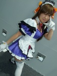 apron cosplay garters gloves hair_ribbons kunugi_ayano maid maid_uniform mizuki_akira pia_carrot pia_carrot_go thighhighs rating:Safe score:0 user:nil!