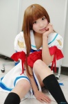 cosplay fujieda_honami kneesocks pleated_skirt ribbons sailor_uniform school_uniform skirt tsuki_ha_higashi_ni_hi_ha_nishi_ni zero_inch rating:Safe score:0 user:nil!