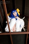 blue_hair boots cosplay dizzy guilty_gear hairbows hitori_gokko monokini one-piece_swimsuit saku swimsuit tail thighhighs wings rating:Safe score:1 user:nil!