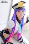 blouse boots cosplay croptop fingerless_gloves gloves multi-colored_hair panty_&_stocking_with_garterbelt police_hat police_uniform policewoman shorts stocking_(psg) suspenders thighhighs tie uchiko rating:Safe score:0 user:nil!