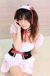 apron asahina_mikuru cosplay hair_ribbons pantyhose suzumiya_haruhi_no_yuuutsu taku_anko waitress waitress_uniform rating:Safe score:0 user:nil!