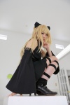 blonde_hair boots cosplay detached_sleeves dress enako golden_darkness hairbows to_love-ru twintails rating:Safe score:1 user:nil!
