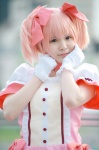 choker cosplay dress gloves hair_ribbons kaname_madoka nana_(iv) pink_hair puella_magi_madoka_magica twintails rating:Safe score:0 user:nil!